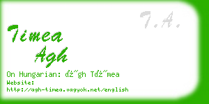 timea agh business card